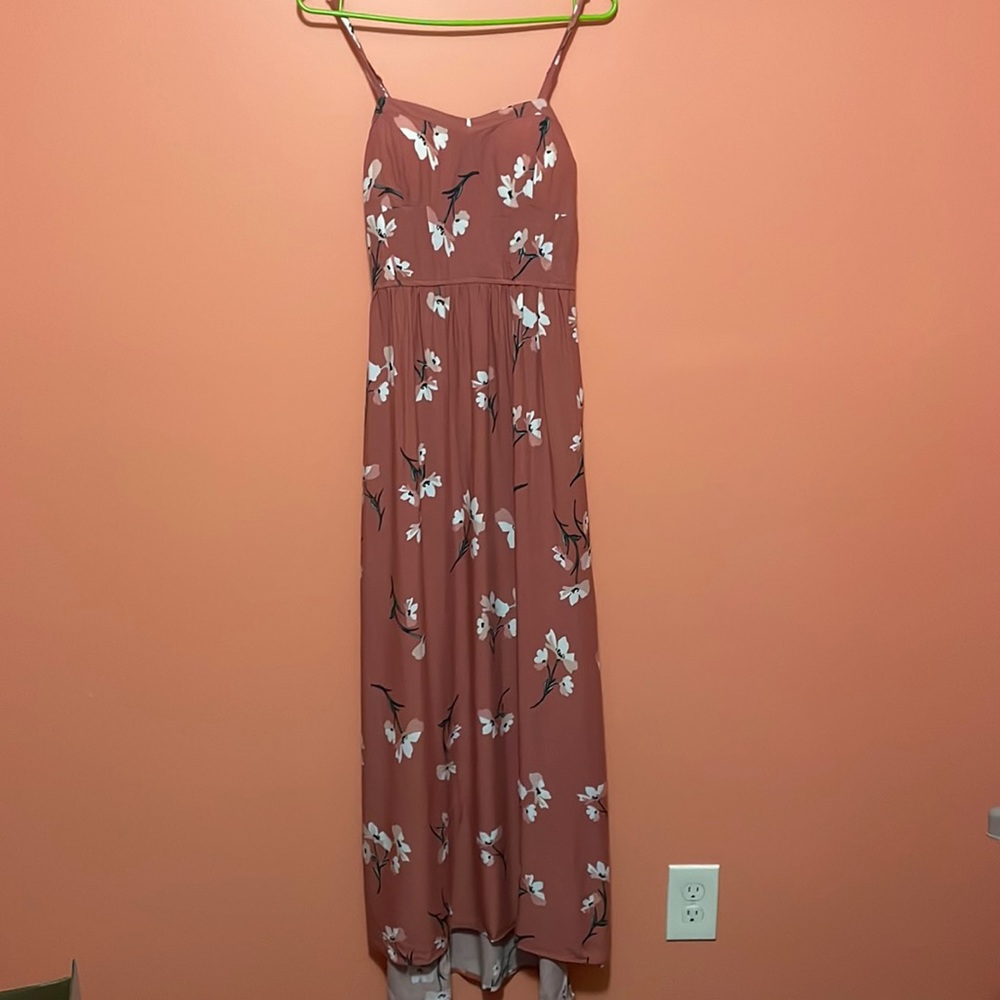 No Boundaries Mauve Flower Maxi Dress